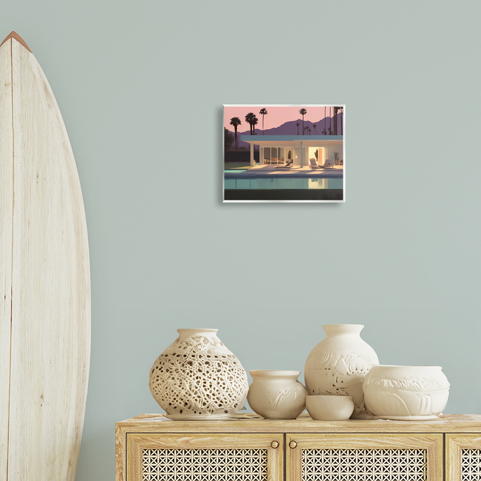 Stupell Industries Summer Pool Reflection Landscape & Nature Painting Unframed Art Print Wall Art, 14 x 11
