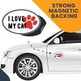thumbnail image 7 of Magnet Me Up I Love My Cat Black and White with Red Paw Print Oval Magnet Decal, 4x6 In, Vinyl Automotive Magnet, 7 of 7