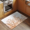 thumbnail image 3 of Wildflower Leaf Bathroom Mats 2x3 FT,Non Slip Small Kitchen Mat,Brown Floral Botanical White Watercolor Washable Soft Backed Front Door Throw Rugs Indoor Outdoor Doormats for Entryway Sink, 3 of 8