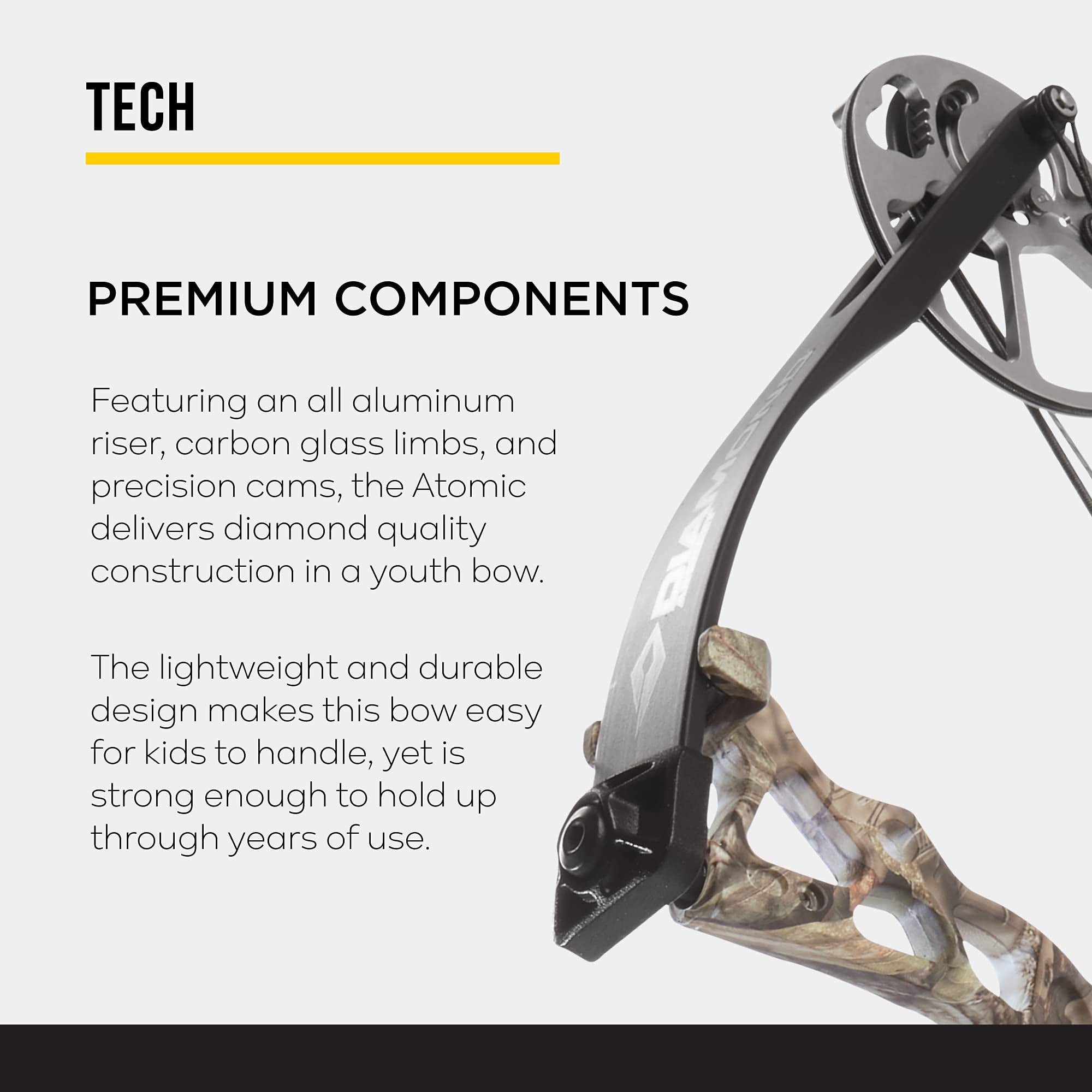 Diamond Atomic Bow Package, 12-24 in. 29 lbs, Right Hand, Mossy Oak Break Up Country, DIA1320