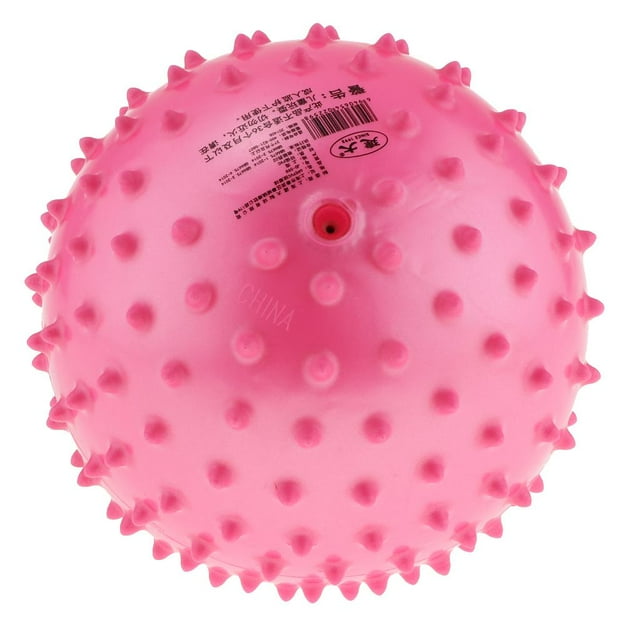 Pelota sensorial de masaje con rebote de nudos inflable de PVC de 6 pulgadas para niños. Rosado