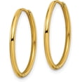 thumbnail image 2 of Chisel Stainless Steel Polished Yellow IP-plated 1.6mm Hinged Hoop Earrings - 21mm, 2 of 6