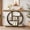 Light Brown, variant on Resenkos Console Table, Industrial Four-Tier Sofa Entryway Table with Circle Base, White