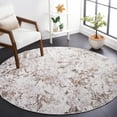 thumbnail image 2 of SAFAVIEH Toscana Crystal Abstract Polyester Area Rug, Grey/Ivory, 6'7" x 6'7" Round, 2 of 7