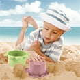 thumbnail image 2 of Kids Beach Stacking Cup Bath Time Fun Educational Water Play Sand Toy Portable Summer Gift, 2 of 7