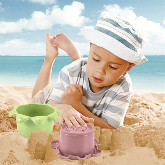 Cameland Children's Ocean Beach Stacking Cups Science And Education Bath Toys
