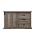 thumbnail image 5 of 56" Sliding Grooved Door 3 Drawer Sideboard - Grey Wash, 5 of 5