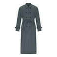 thumbnail image 3 of Fancifize Men's Long Sleeve Trench Coat Double Breasted Notched Lapel Jacket Lightweight Fall Winter Casual Business Overcoat, 3 of 5