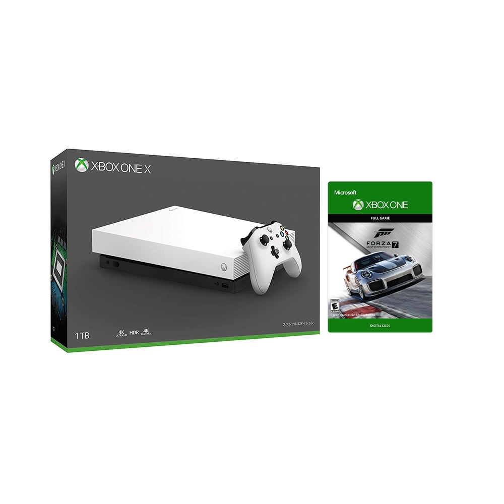 xbox one x white 1tb console & forza special edition bundle