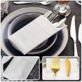thumbnail image 2 of HONITANO 50Pcs White Paper Napkins for Banquet and Travelling with Disposable Decorative Feature, 2 of 8