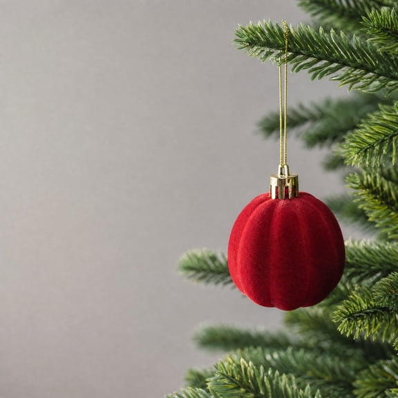 Christmas Tree Ornaments, 2.4Inch Velvet Christmas Ball Ornaments, Shatterproof Hanging Christmas Tree Decorations for Xmas Party Wedding Home Decor