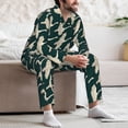 thumbnail image 7 of Fuzoiu Flying Swans Print Men's Long-Sleeved Pajama,Lounge Button Down Nightwear,Mens Notch Collar Pajama Set -X-Large, 7 of 7