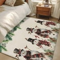 thumbnail image 5 of Vintage Snowman Area&nbsp;Rug 4x6ft Christmas Winter Green Pine Tree Linen Non-Slip&nbsp;Washable Square&nbsp;Rugs Soft Felt Indoor Floor Mat for Bedroom Kitchen Living Room Bathroom, 5 of 9