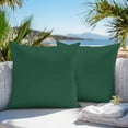 thumbnail image 5 of Solid Color Outdoor Pillow Covers Set of 2 Sea Green Waterproof Throw Pillow Case Decorative Square Cushion Cover for Patio Couch Garden Balcony, 16"x16", 5 of 9