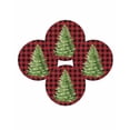 thumbnail image 7 of 15 Inch Round Placemats Set of 4, Christmas Tree Non Slip Heat Insulation PP Table Mats, Buffalo Plaid Xmas Pine Farmhouse Checker Washable Place Mats for Kitchen Dining Party Table Decor, 7 of 7