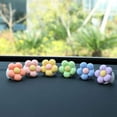 thumbnail image 3 of czcpp-6 Pieces Flowers Car Air Vent Clips with Fragrance Pads Colorful Daisy Flower Car Air Freshener Groovy Retro Hippie Flowers Air Vent Decorations Cute Car Diffuser Accessories Car Interior Decor, 3 of 4