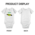thumbnail image 3 of Jamaica Map Flag Cute Baby Bodysuit Romper (White, 3-6 Months), 3 of 5