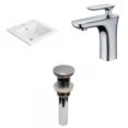 thumbnail image 1 of American Imaginations 21-in. W 1 Hole Ceramic Top Set In White Color - Overflow Drain Incl. AI-29651, 1 of 9