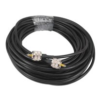 50ft RG58 Coaxial Cable UHF Male to Male, Aluminum Foil and Copper Braid Shields for RF Antenna and Coaxial Connections