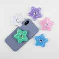 thumbnail image 3 of Dujiujun Mobile Phone Grip Holder Universal Retractable Gradient Solid Color Rhinestone Five-pointed Star Phone Finger Expanding Stand for Watching TV, 3 of 8