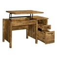 thumbnail image 2 of Delwin Lift Top Office Desk with File Cabinet Antique Nutmeg, 2 of 9