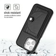thumbnail image 4 of Jiahe Cover foriPhone 14, Wallet Case with Credit Card Holder,Shockproof Anti-drop Button Wallet PU Leather Card Slots Anti-Scratch Cover Case, black, 4 of 6