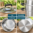 Steamer Pot For Cooking 11.8 Inch Steam Pots With Lid 2-tier Stainless ...