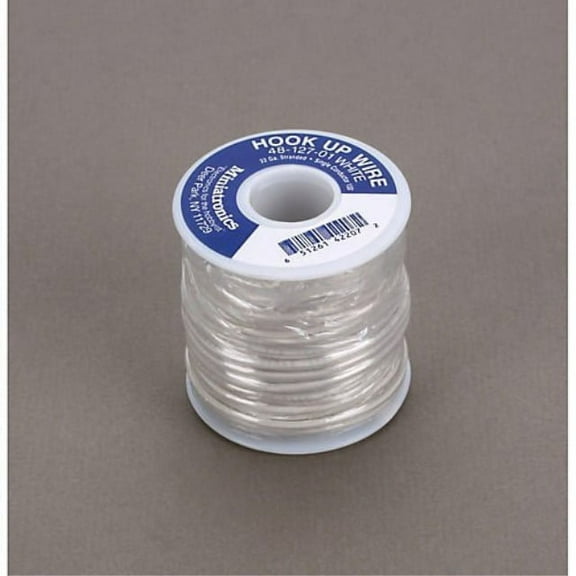 Miniatronics Corp 100' Stranded Wire 22 Gauge White MNT4812701 Electrical & Electronics