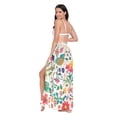 thumbnail image 3 of FORMRS Womens Long Sarong Beach Wrap Semi-Sheer Bikini Skirt Bathing Swimsuit Cover Up, Cartoon Animals, 3 of 7