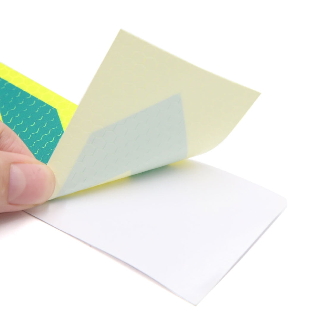 2Pcs Green Yellow Car Body Self Adhesive Reflective Sticker Arrows Pattern Strip