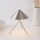 thumbnail image 5 of Lámpara de mesa sencilla, lámpara de noche, luz de noche de metal, lámpara de ambiente, forma de hongo triangular, 5 of 6