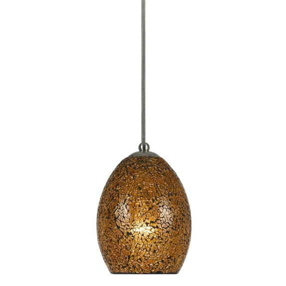 Cal Lighting-One Light Pendant Brushed Steel Finish-PN-1085/15-BS