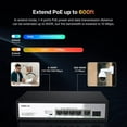 thumbnail image 4 of 4 Port Full Gigabit PoE Switch with Fiber Unmanaged, 5 Gigabit PoE+ Ports with 1 Gigabit Uplink Port, Total Power Budget 65W, 803.af/at Compliant, Rugged Metal Case, Work with IP Cameras VOIP Phones, 4 of 7
