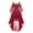 Deep Red, variant on Women Off Shoulder Spaghetti Strap Irregular Hem Dress Chiffon Gothic Medieval Style Lace Up Bodice Layered Skirt Butterfly Sleeve Design