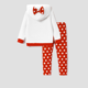 thumbnail image 3 of Disney Disney Mickey y sus amigos. Top con capucha y pantalones de manga larga con estampa de lunares para niñas, 1 pieza., 3 of 3