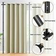 thumbnail image 3 of Room Divider Tension Curtain Rod, No Drill Floor to Ceiling Adjustable 4-10 Ft Height 30-147 Inch Width, Heavy Duty Space Separator, Privacy Partition for Dorm Office, 3 of 5