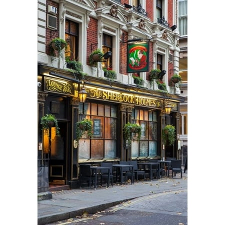 The Sherlock Holmes Pub Trafalgar London England Canvas Art - Brian Jannsen  DanitaDelimont (18 x