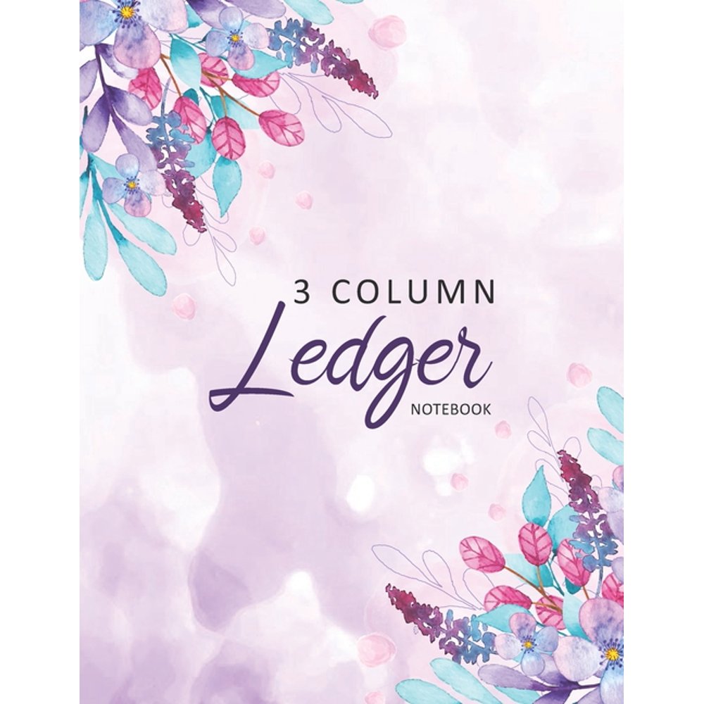 Business Journal Ledger Notebook 3 Column Accounting Ledger Book