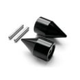 thumbnail image 1 of Krator Black Spike Bar Ends Hand Grip Handlebar End Caps Compatible with Suzuki GSXR 1100 1989-1998, 1 of 3