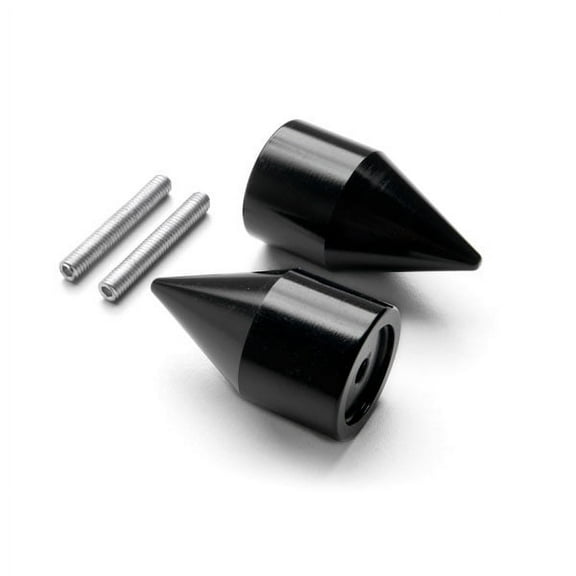 Krator Black Spike Bar Ends Hand Grip Handlebar End Caps Compatible with Suzuki Hayabusa GSX1300R 1999-2012