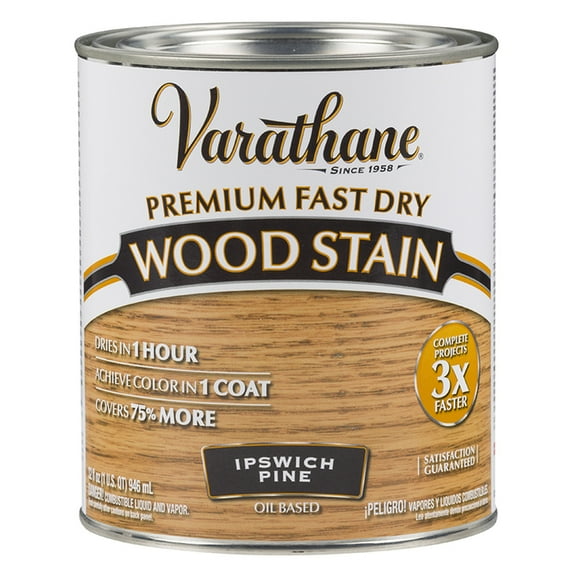 2-Pack of 1 qt Rust-Oleum 262012 Ipswich Pine Varathane Premium Fast Dry Wood Stain
