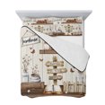 thumbnail image 7 of Farmhouse Vintage Twin XL Size Down Alternative Comforter, Lightweight Comforter Quilt Bedding Set with Pillow Shams Country Cotton Book Butterfly Art All Seasons Bed Comforter Duvet Insert 68"x98", 7 of 7