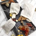 thumbnail image 4 of Reusable Sachet Drawstring Packing Bags Cheesecloth Cold Brew Coffee Bags 4X3Inch 50 Pcs for Spice,Tea filter,dried herbs,cooking,soup,odds and ends Tare Weight Saver Wrap Cotton Bag (Natural - 50Pcs), 4 of 7