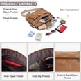 thumbnail image 4 of GAEKEAO Large Crossbody Bags for Women Multi Pocket Leather Crossbody Purse Designer Shoulder Bag Adjustable Strap Everyday Travel Handbag, 4 of 6