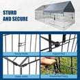 thumbnail image 4 of Yeshouse Gallinero de Metal con cubierta a prueba de agua, corral de gallinas para corral, gallinera portátil al aire libre, jaula de animales grande con 4 puertas para la gallina de conejo pato, 4 of 5