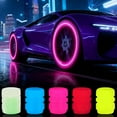 thumbnail image 3 of Yellow Glow in The Dark Tire Caps, Luminous Air Stem Covers for Car Truck SUV Motorcycle, Universal Fit High Visibility Easy Application Night Glow Accessories, 3 of 4
