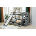 thumbnail image 5 of Tcbosik Twin Over Full Bunk Bed With Drawers,Storage And Slide, Multifunction, Gray, 5 of 9