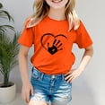 thumbnail image 2 of Rovga Hauts pour Filles 12-13 Ans Manches Courtes T-Shirt Imprimé Journée de l'Unité pour Enfants T-Shirt Graphique Dessin Animé Col Rond Fille Adorable Gris, 2 of 5