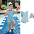 thumbnail image 6 of Toddler Bathing Suits For Girls sleeveless 1 Piece Swimsuit Girls Cute Bathing Suit Girls Size 12-24 Months Swimsuit, 6 of 6