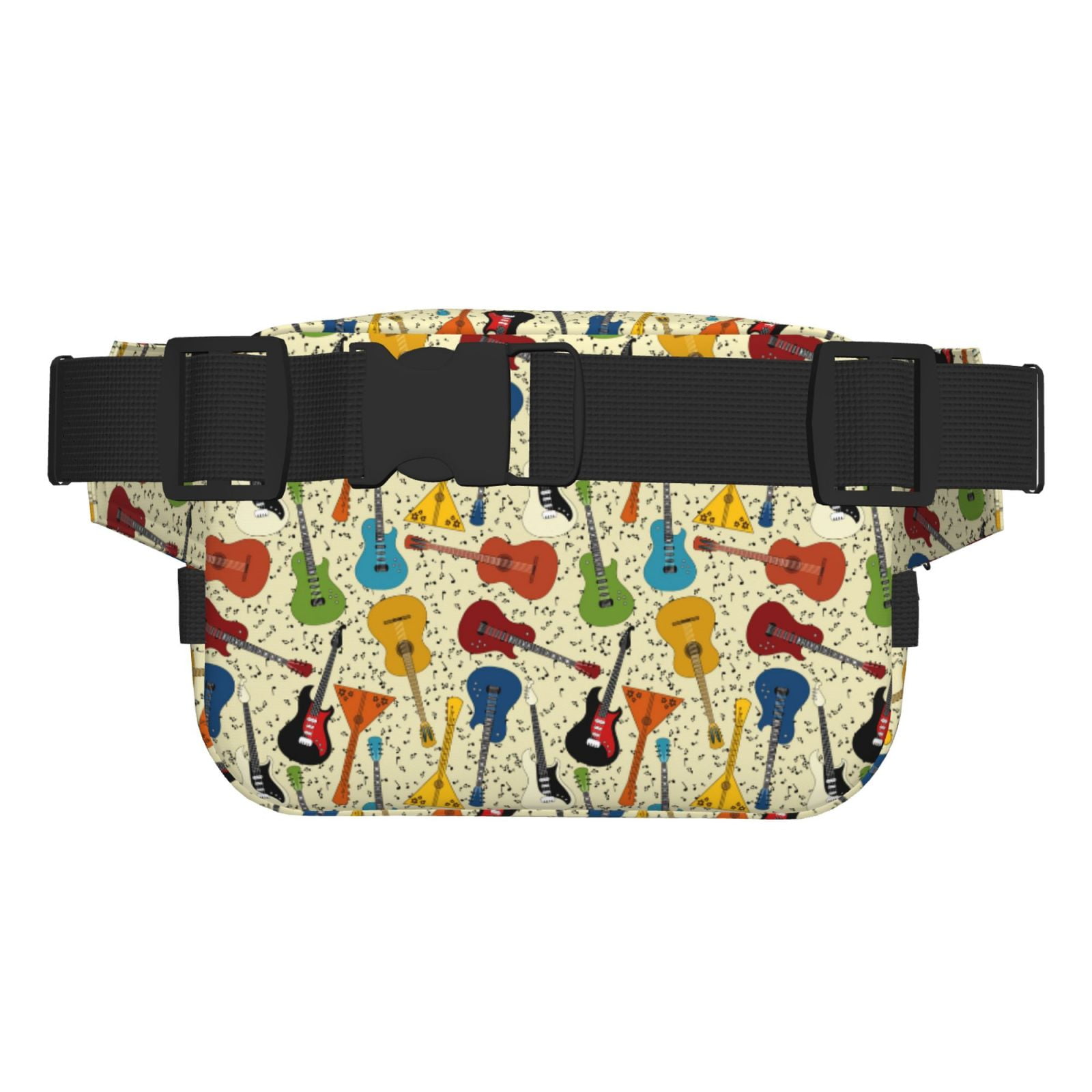 Hirioo Different Kind Of Guitars for Double Layer Waist Bag Adjustable Fanny Pack For Travel Running Hiking